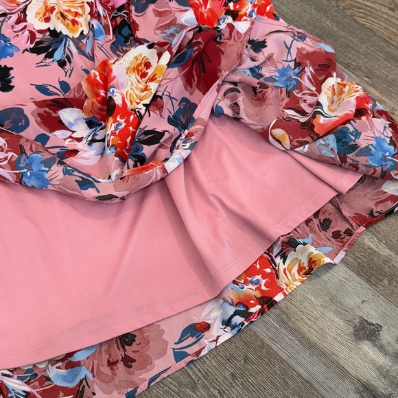 TORRID Pink Floral Flowy Midi Dress Plus Size 3x - Picture 4 of 10